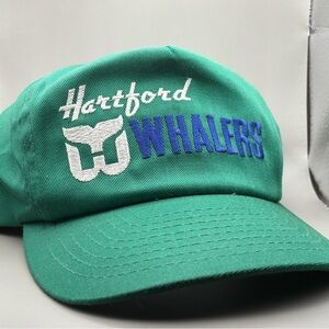 Vintage 80’s Starter Hartford Whalers Green Embroidered Snapback